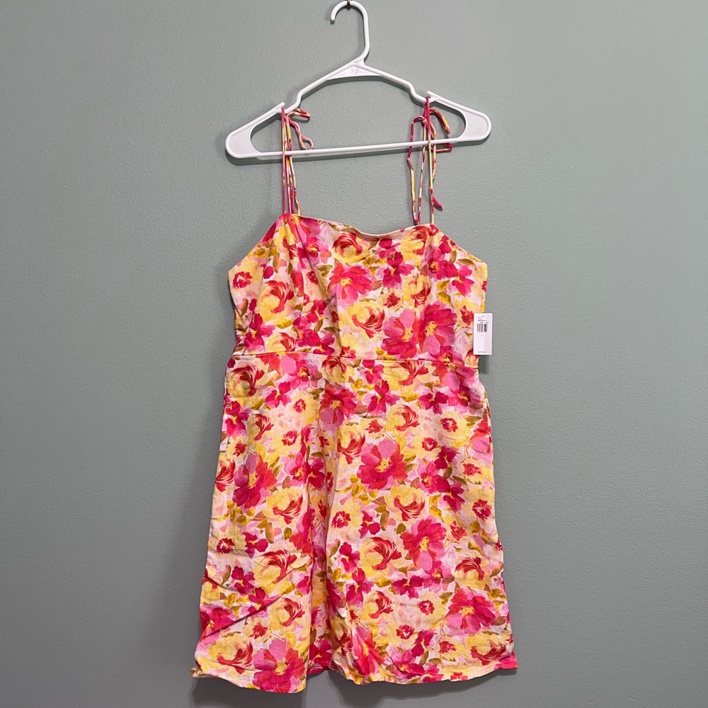 Old Navy Floral Mini Dress - Pink and Yellow